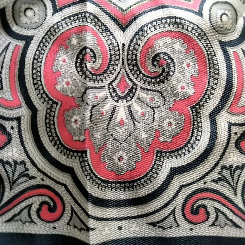 All Silk by Ashear Made in Italy Hand Rolled Paisley Print 18